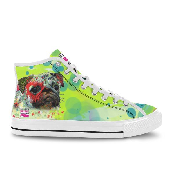 Sneaker mit Hundemotiv Rex2 - Turnschuh, Sportschuh, bunt, Unisex, Grösse 36-46, Mischling, Mix, Mops